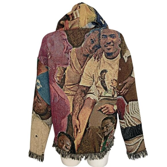 Kaiface The Brand Tapestry Hoodie Sweatshirt Pullover M Streetwear Urban Fringe - Picture 2 of 14